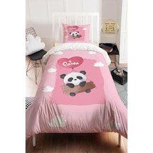 Uçan Panda Nevresim Takımı Pembe