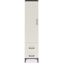 Hyperion Dolap 2 Raflı 2 Çekmeceli Tek Askılı 44x44x195 Antrasit-aytaşı Antrasit