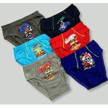 Tutku 0138 Erkek Çocuk Karışık Renkli Slip Külot 6 Adet 001