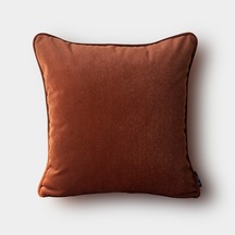 "rust" Kadife Dokulu Kırlent Kılıfı - 45x45 Kiremit