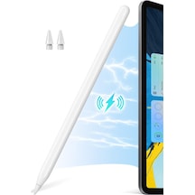 Novstrap Apple Uyumlu iPad  Air 4/5 Nesil 10.9 İnç İle Dokunmatik Tablet Kalemi 2. Nesil Smart Pencil Stylus Manyetik Şarj Avuç İçi Reddi
