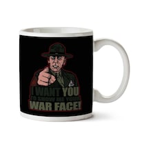War Face Gunnery Sgt. Hartman Full Metal Jacket İki Tarafı Baskılı Kupa Bardak