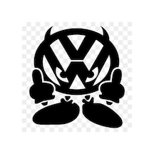 Volkswagen İçin Uyumlu Aksesuar Su Geçirmez Oto Sticker Siyah 15 13 Cm