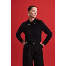 Sateen Lucy Gömlek - Siyah-136941 Siyah