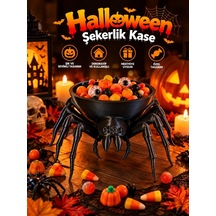 Halloween Cadılar Bayramı Dekoratif Örümcek Şekerlik Kase Masa Üstü Dekor