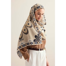 Imannoor Mozaik Papatya Limon Küfü Pamuk Floş Şal 70x210 Yeşil