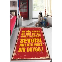 Sarı Ve Kırmızı Kaymaz Taban Yıkanabilir Taraftar Halısı Ar1155n11 Sarı - Kırmızı