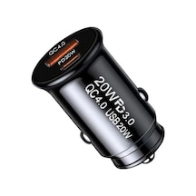 Ally 20w Usb Ve Type-c Çıkışlı Araç İçi Çakmaklık Hızlı Şarj Başlığı- 5775 Siyah