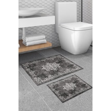 Alanur Trend Kaymaz Taban Dijital Banyo Takımı Koyu Gri