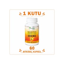 Biotin 5000 Mcg 60 Bitkisel Kapsül Biotin Takviye Edici Gıda