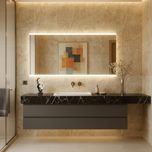 70x100 Cm Lumiwide Led Dikdörtgen Banyo Aynası Dimmable Dokunmatik 3000k Günışığı Sarı