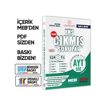 2026 YKS-ayt SÖZEL Mebi Yeni Nesil Çıkmış Soru Bankası Son 8 Yıl Video/pdf Çözümlü Baskı Ücreti