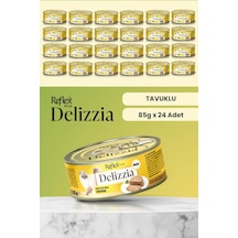 Reflex Plus Delizzia / Kıyılmış Tavuklu Yetişkin Kedi Maması 85g X 24 Adet