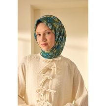 Silk Home Soft Eşarp 73090-37 Koyu Yeşil, Yeşil, Saks, Sarı, Turkuaz