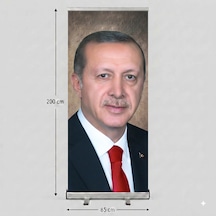 Cumhurbaşkanı Poster Baskılı Roll Up Banner 85x200cm No:3 Diğer