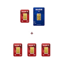 Nadir Gold 24 Ayar 14 Gram Külçe Altın 1 Adet 10 Gram Külçe Altın + 4 Adet 1 Gram Külçe Altın