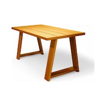 Neiwel Garden Zena Doğal Ahşap Bahçe Yemek Masası-100-200 Açık Ceviz