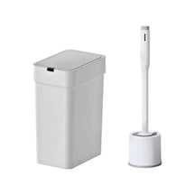 Sensörlü Otomatik Slim Çöp Kovası 9 Lt+ Deterjan Hazneli Silikon Klozet Fırçası 6998