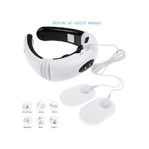 Hymark Servikal Masaj Boyun Omuz Usb Şarjlı Masaj Aleti Fizik Beyaz - Siyah