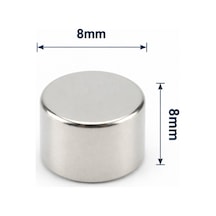 25 Adet - 8x8 Mm Neodyum Mıknatıs Neodim Magnet Yuvarlak 25 Adet - 8x8 Mm Neodyum Mıknatıs Neodim Magnet Yuvarlak