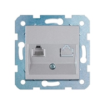 Novella/trenda Gümüş Data+nümeris Cat6+cat3 Mekanizma+düğme Kapak Diğer