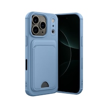 Apple iPhone  Uyumlu,  17 Pro Max Kelvin Kartvizitli Silikon - Mavi