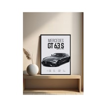Mercedes Doğal Ahşap Çerçeveli Tek Parça Dekoratif Tablo Çok Renkli - 819049623 Çok Renkli