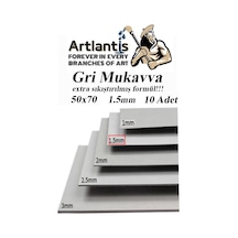 Mukavva Gri 1.5 mm 50x70 cm 10 Adet Sert Karton Ekstra Sıkıştırılmış 50*70 Mukavva Gri Renkli 10 Adet
