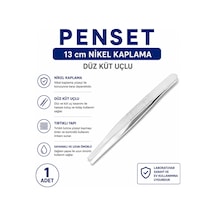 Penset Düz Küt Uçlu 13 Cm Nikel Kaplama