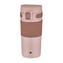 Tkk 450 Ml Pembe Paslanmaz Çelik Termos Matara - Kahve Kupası/Termosu
