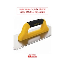 Dekor 831 Seramik Malası Plastik Saplı 40 Cm 12x12 Dişli Paslanmaz Çelik Yerli Üretim