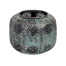Pasabahce Ajur Metal Tealight Mumluk L Turkuaz - 1 Adet
