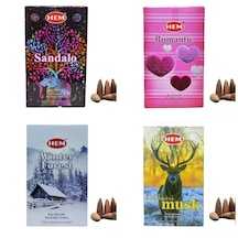 4 Paket Karışık Toplam 40 Adet Geri Akış Konik Tütsü