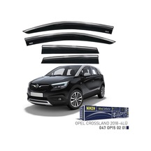 Opel Crossland X Niken Kromlu Cam Rüzgarlığı 4lü Set 2018 ve Üstü