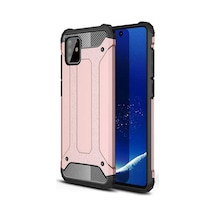 Kilifone - Samsung Uyumlu Galaxy A81 Note 10 Lite - Kılıf Çift Katman Zırh Tank Crash Military Kapak - Rose Gold