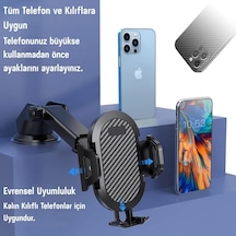 Araç Telefon Tutucu Infomax 360 Dönebilir Vantuzlu, Şok Emici, Tek Tuşla Sabitleme, Ultra Güçlü Vakum, 4.