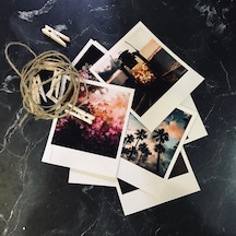 20 Adet Polokart Baskısı - İpi ve Renkli Mandallarıyla Birlikte