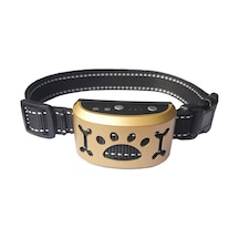 Geeksen Bark Stoper Köpek Eğitim Köpek Tasması Şarj Edilebilir Büyük Kemik Altın