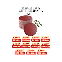 42 Adet Cırt Zımpara Kağıdı Seti 115 Mm - Karma Paket Avuç Taşlama Spiral Uyumlu - Hobici Zımpara Seti