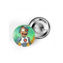 Cyborg - 44 Mm İğneli Çanta Rozeti - 5 Adet Diğer