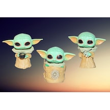 3lü Star Wars The Mandalorian Grogu Baby Yoda Pop Stil Koleksiyon Figür Oyuncak Seti 3ü 1 Arada