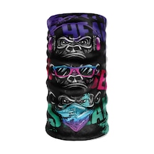 Bebo Store Extreme Spor Motor Ve Bisiklet Kullananlara Özel Desenli Buff Boyunluk Bandana Balaklava - 3 Maymun