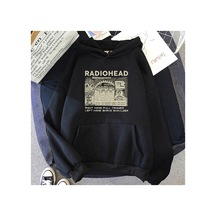 Tarzsokak Siyah Unisex Moda Radiohead Hoodie İçin Rock Band Müzik Hayranları Boy Grafik Gi