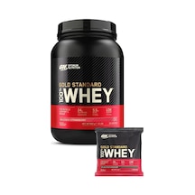 100% Whey Gold Standard Çilek Aromalı 899g 29 Servis Yüksek Protein Tozu - 100% Whey Gold Standard Çikolata Aromalı Şase 31g 1 Servis çikolata