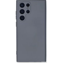 Newface Samsung Galaxy S23 Ultra Kılıf Nano İçi Kadife Silikon - Gri