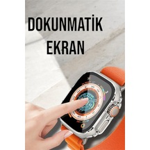 Bluetooth Bağlantılı 49mm Dokunmatik Akıllı Saat Sağlık Ve Spor T