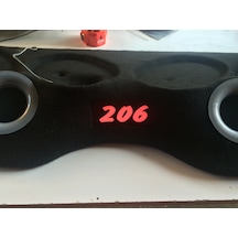 Peugeot 206 4'lü Oval Hoparlör Polyesterli Pandizot Kabartmalı 2 Port Işıklı