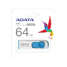 Adata C008-64GB 64GB USB2.0 Classic (White + Blue) Flash Bellek