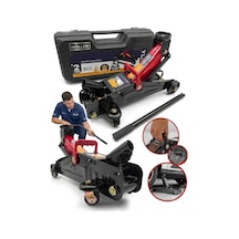Pro Müller X-series 2,5 Ton Pro Paslanmaz Arabalı Tekerlekli Hidrolik Kriko Özel Çantalı