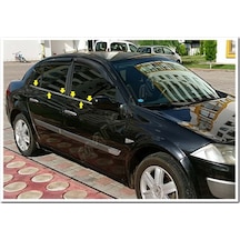 Renault Megane 2 Sedan Krom Cam Çıtası 2004-2010 4 Parça Paslanma